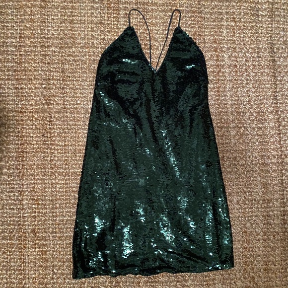 Emerald Green Sequin Mini Dress- perfect for Reputation Taylor Swift Eras Tour - Picture 1 of 6
